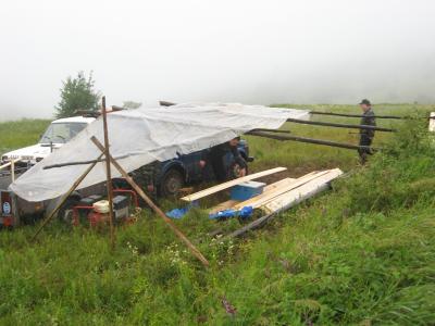 Izgradnja lovačke čeke